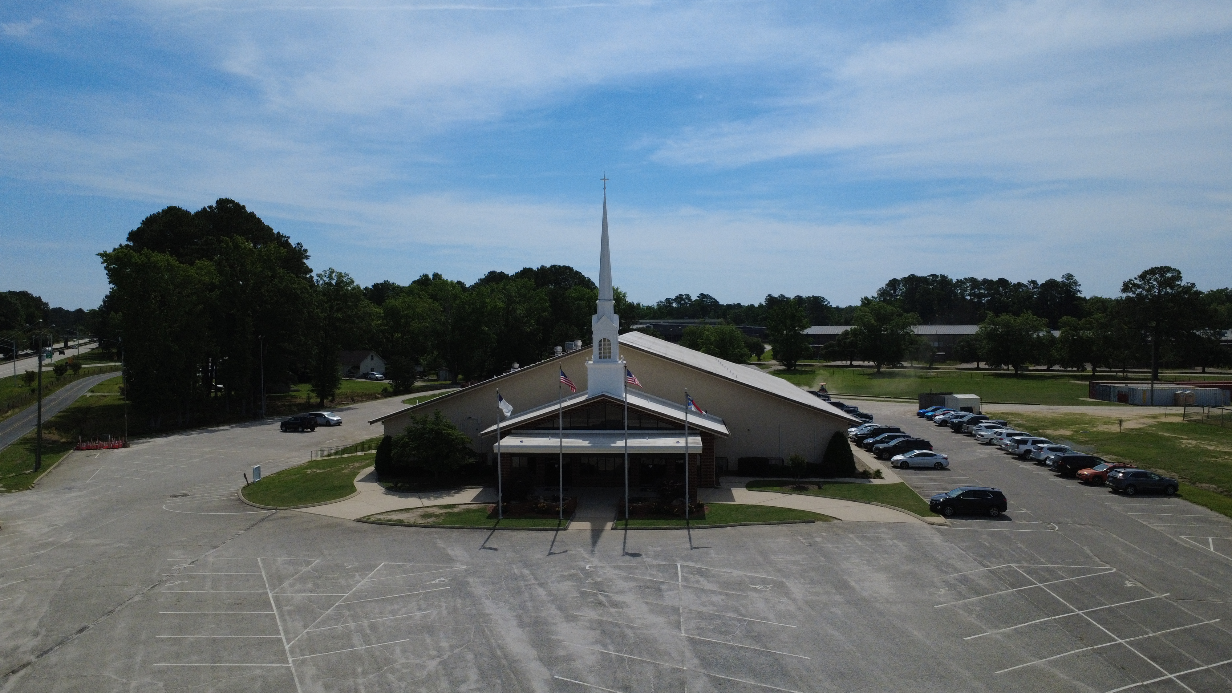 Aerial view of Riverside Christian Academy campus